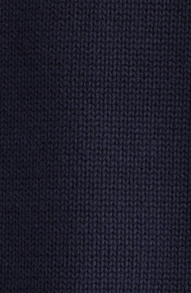 Malbon Golf Links Cotton Quarter Zip Polo Sweater, Alternate, color, Navy