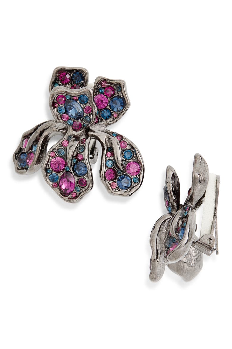 Iris Clip-On Earrings, Main, color, SAPH/AMY
