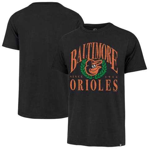 Men's '47 Black Baltimore Orioles Pitchout Franklin T-Shirt
