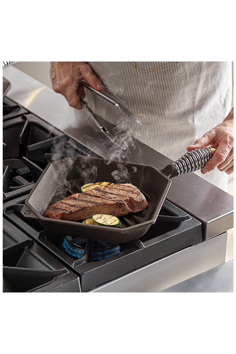 10-Inch Cast Iron Grill Pan, Alternate, color, BRONZE