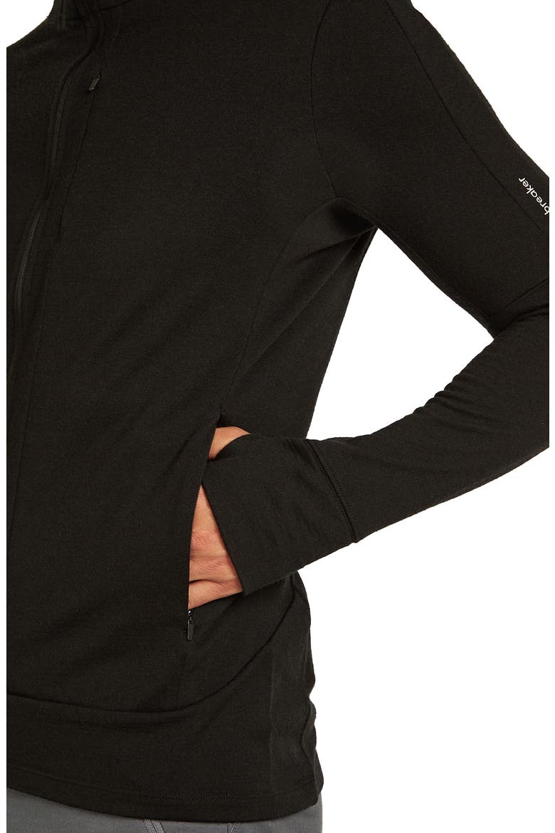 Men's Merino 260 Quantum Long Sleeve Zip Jacket, Alternate, color, BLACK