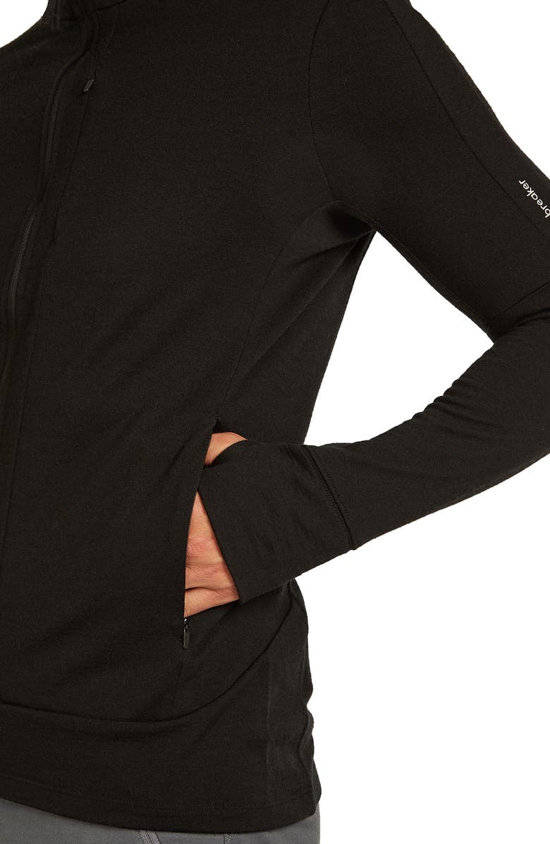 Icebreaker Men's Merino 260 Quantum Long Sleeve Zip Jacket, Alternate, color, Black