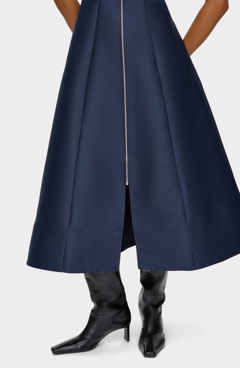 ALIGNE Paisley Satin Midi Dress, Alternate, color, Midnight Blue