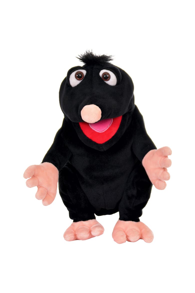 Hugo The Black Mole 12 Inch Plush Hand Puppet, Handmade Pal, Main, color, Multicolored