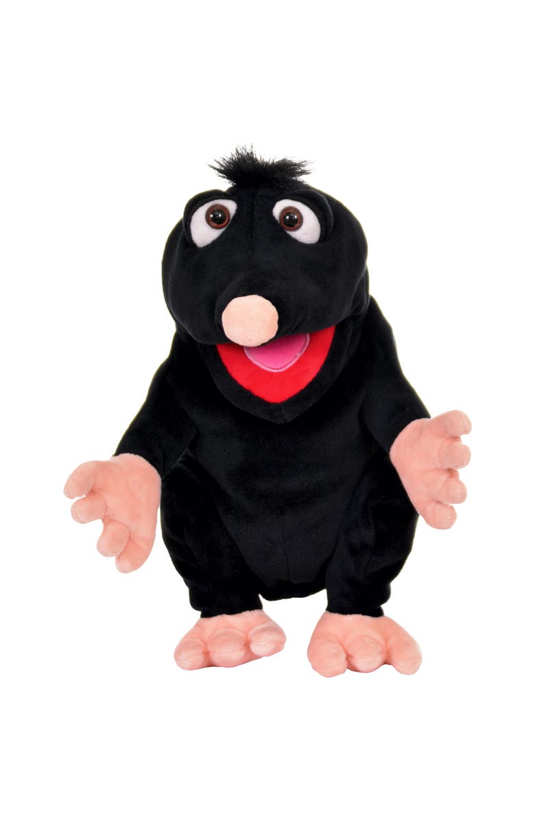 Living Puppets Hugo The Black Mole 12 Inch Plush Hand Puppet, Handmade Pal, Main, color, Multicolored