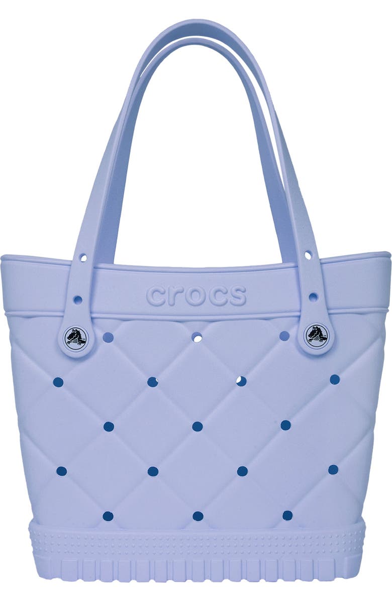 CROCS Medium Quilted Tote, Main, color, Blue Haze