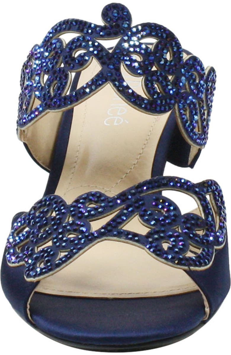 J. Reneé 'Francie' Evening Sandal, Alternate, color, Navy Fabric