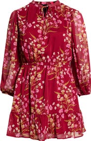 SUGARLIPS Ginnie Floral Paxton Balloon Sleeve Dress