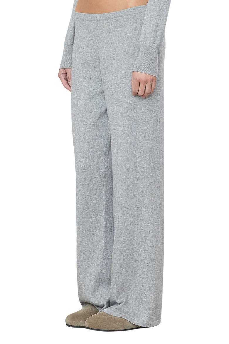 Wide Leg Cotton and Cashmere Lounge Pants, Alternate, color, GREY