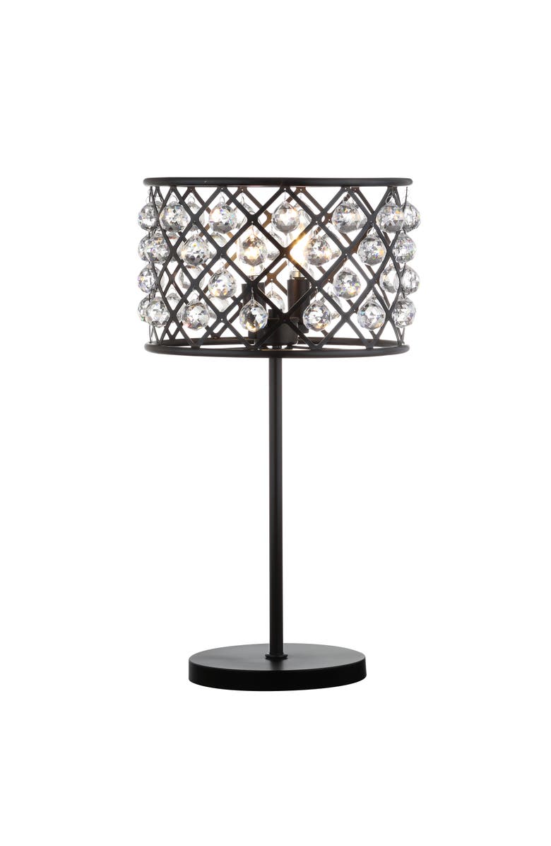 JONATHAN Y Gabrielle Metal/Crystal LED Table Lamp, Main, color, Oil Rubbed Bronze