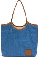 WE-AR4 The Market Linen & Leather Tote