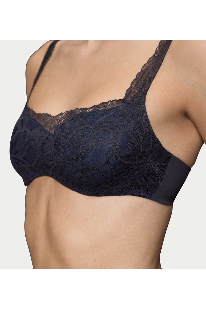 Body Make-Up Illusion Lace Balconette Bra, Alternate, color, Woodrose