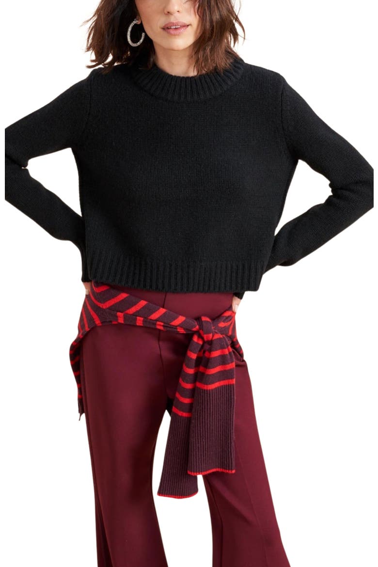 Solid Mini Marin Sweater, Alternate, color, Black