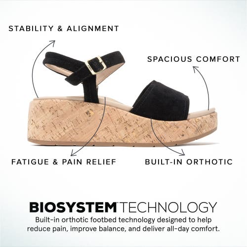 Abeo Solstice Buckle Sandal In Black Suede - Regular
