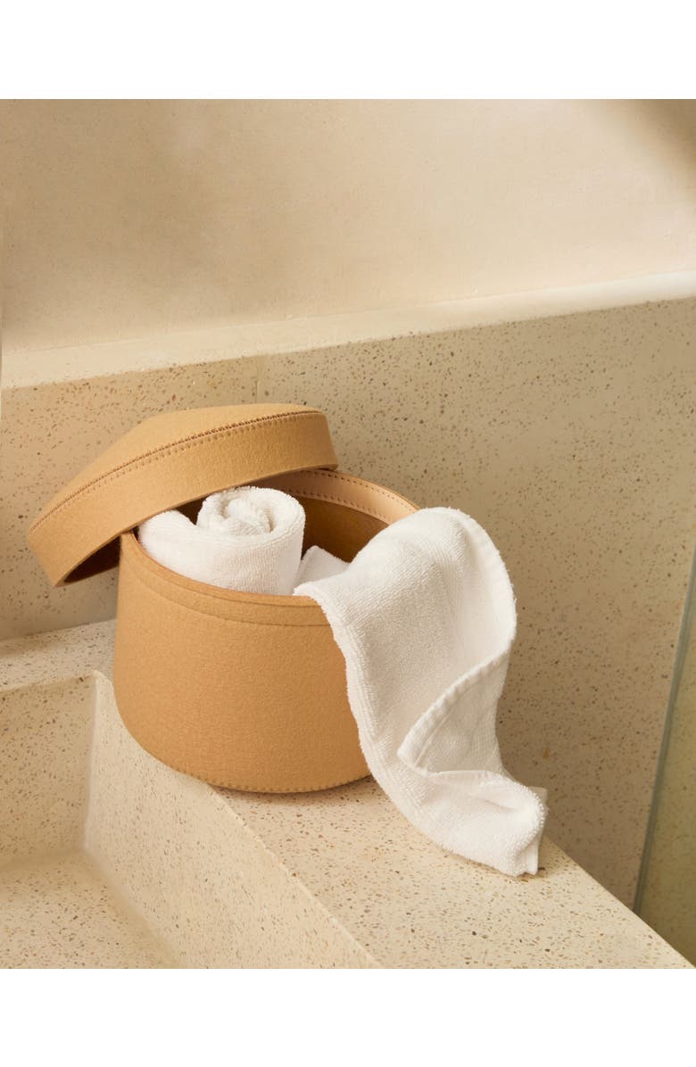 Graf Lantz Merino Wool Small Bin w/ Lid, Alternate, color, Latte