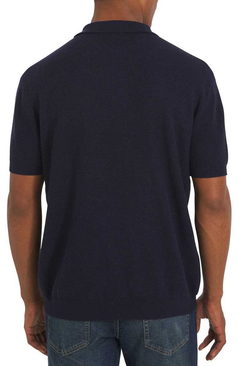 DKNY SPORTSWEAR Wave Sweater Polo, Alternate, color, Midnight Navy