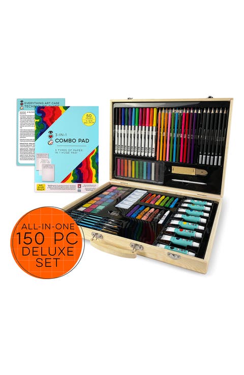 Wooden Artist Case Deluxe Set