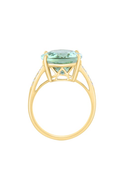 Effy 14k Yellow Gold Green Quartz & Diamond Ring In Green