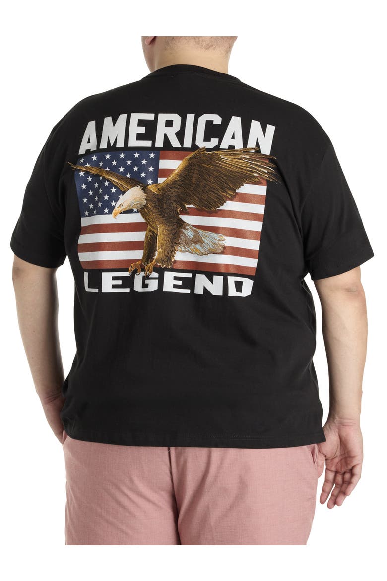 Big & Tall American Legend Graphic Tee, Alternate, color, BLACK