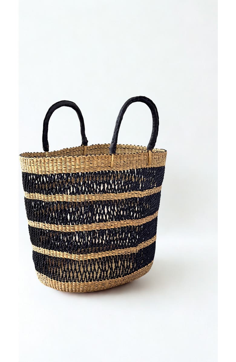 Mbare String Basket Tote, Main, color, Natural W/ Black