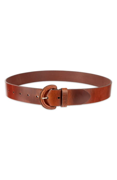 Covered Buckle Suede Belt