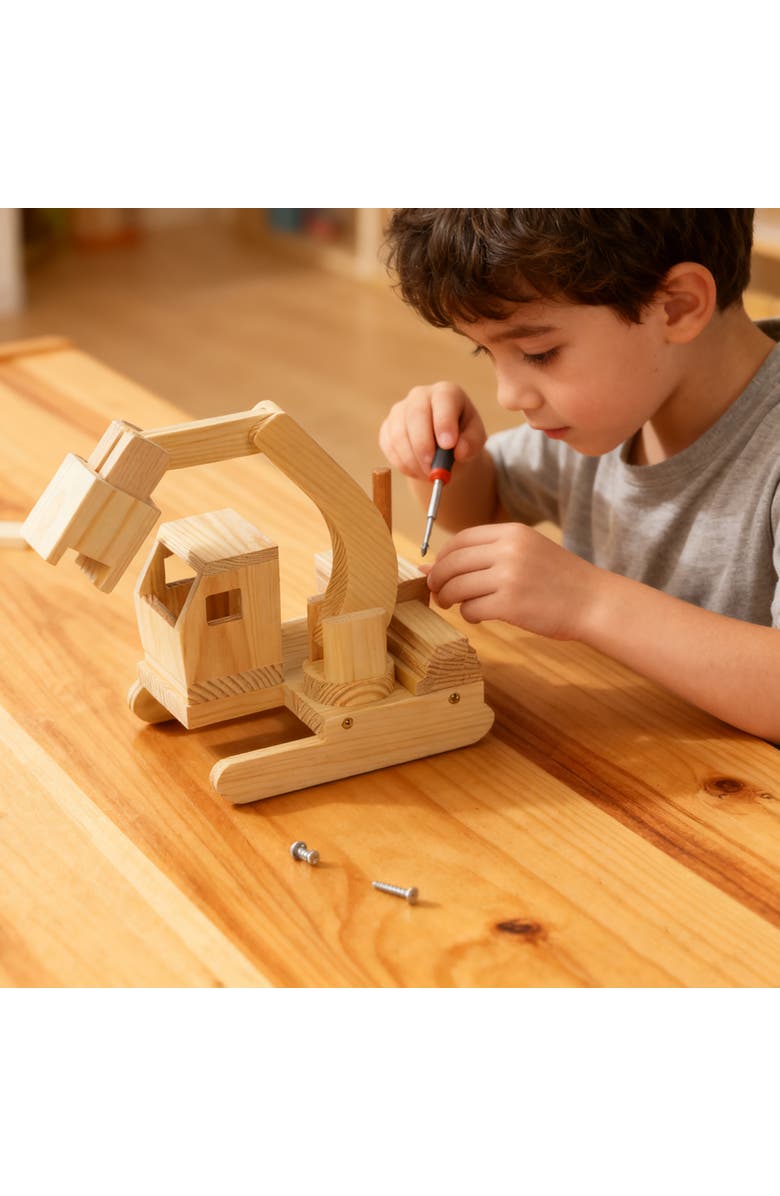 Easy Playhouse Wood Building Toy Kit, Diy 3 Vehicle Projects, Alternate, color, Multicolored