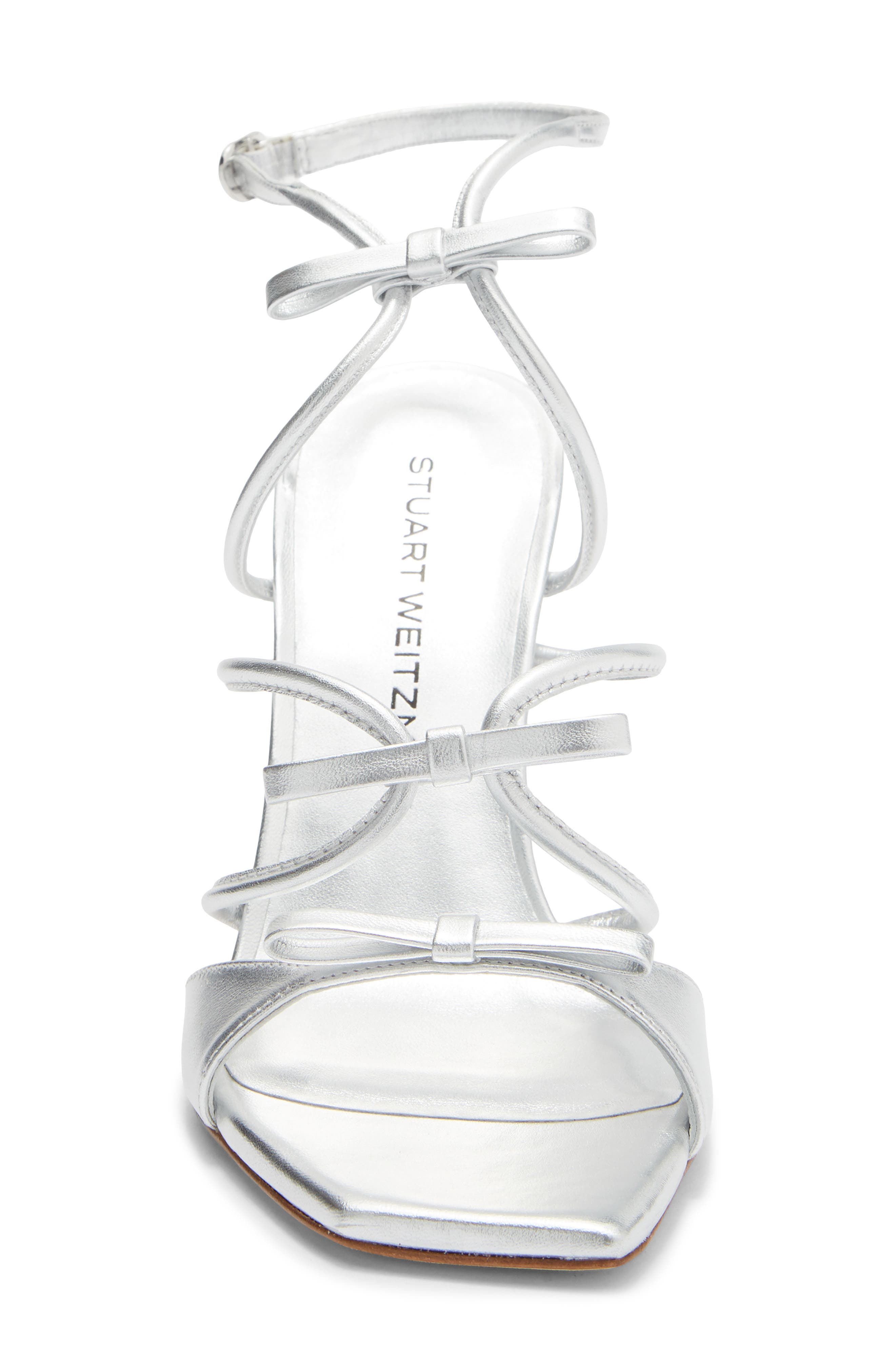 Stuart Weitzman Tully 100 Sandal, Alternate, color, Silver