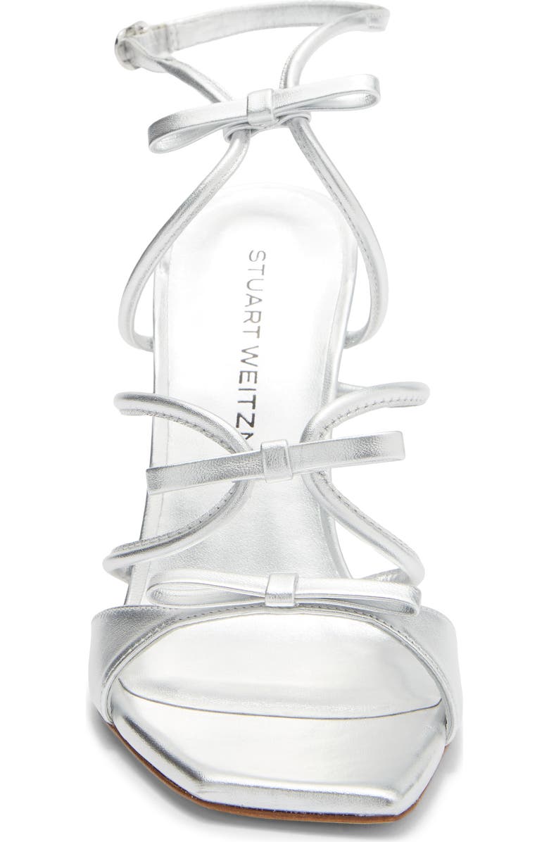 Stuart Weitzman Tully 100 Sandal, Alternate, color, Silver