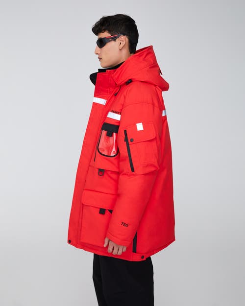 Quartz Co. Vostok 3.0 | Hooded Down Expedition Jacket In Fiery Red