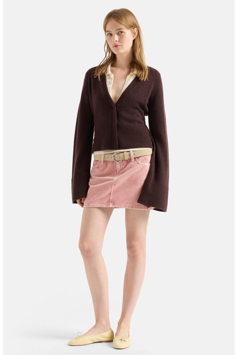 Cherry Corduroy Miniskirt, Alternate, color, BLUSHING