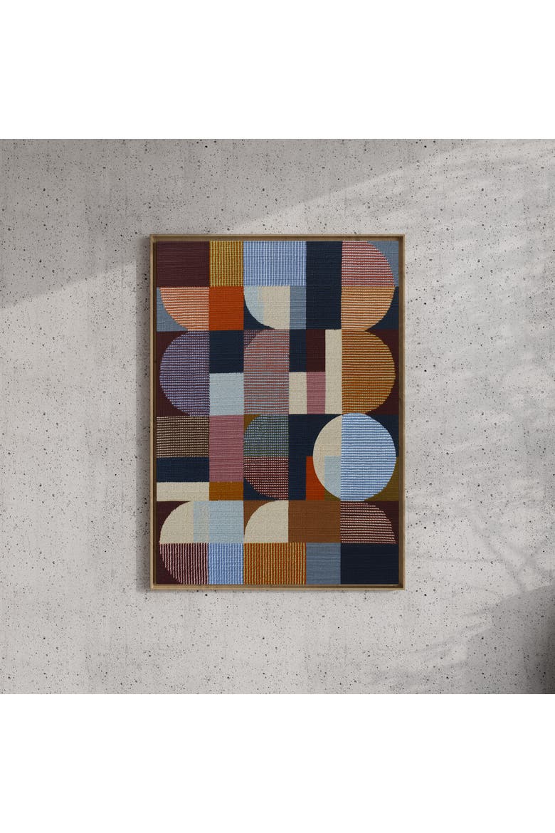Woven Perspectives No. 18 Geometric Abstract Art Print, Alternate, color, White Frame - 12x16