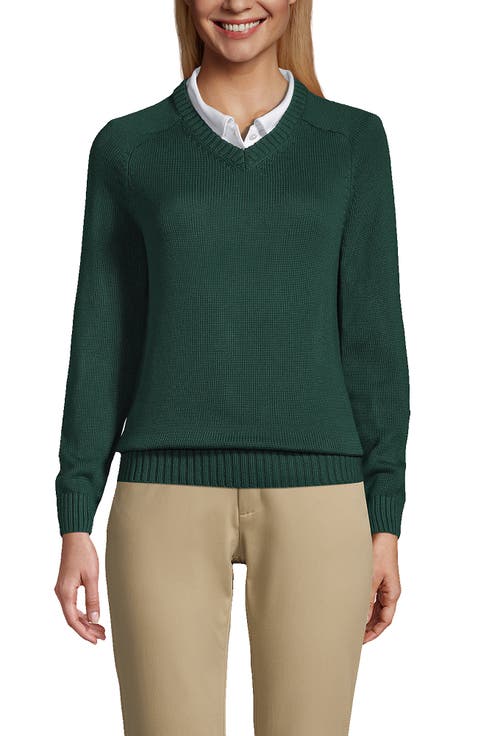 School Uniform Young  Cotton Modal V-neck Sweater