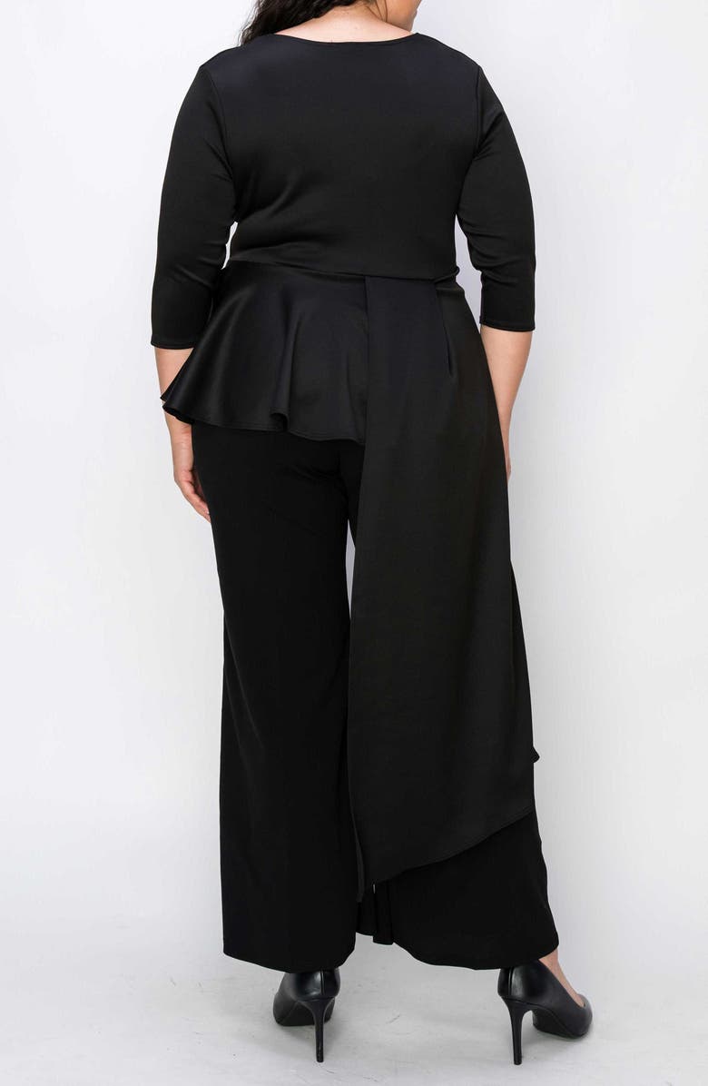 L I V D Sanctuary Asymmetric Peplum Top, Alternate, color, Black