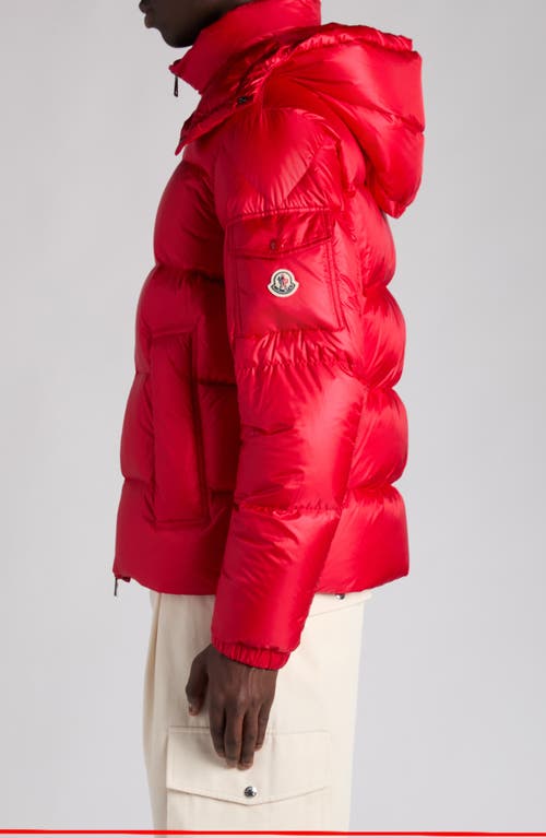 Moncler Maya Jacket Quilted Nylon Down Jacket In Red