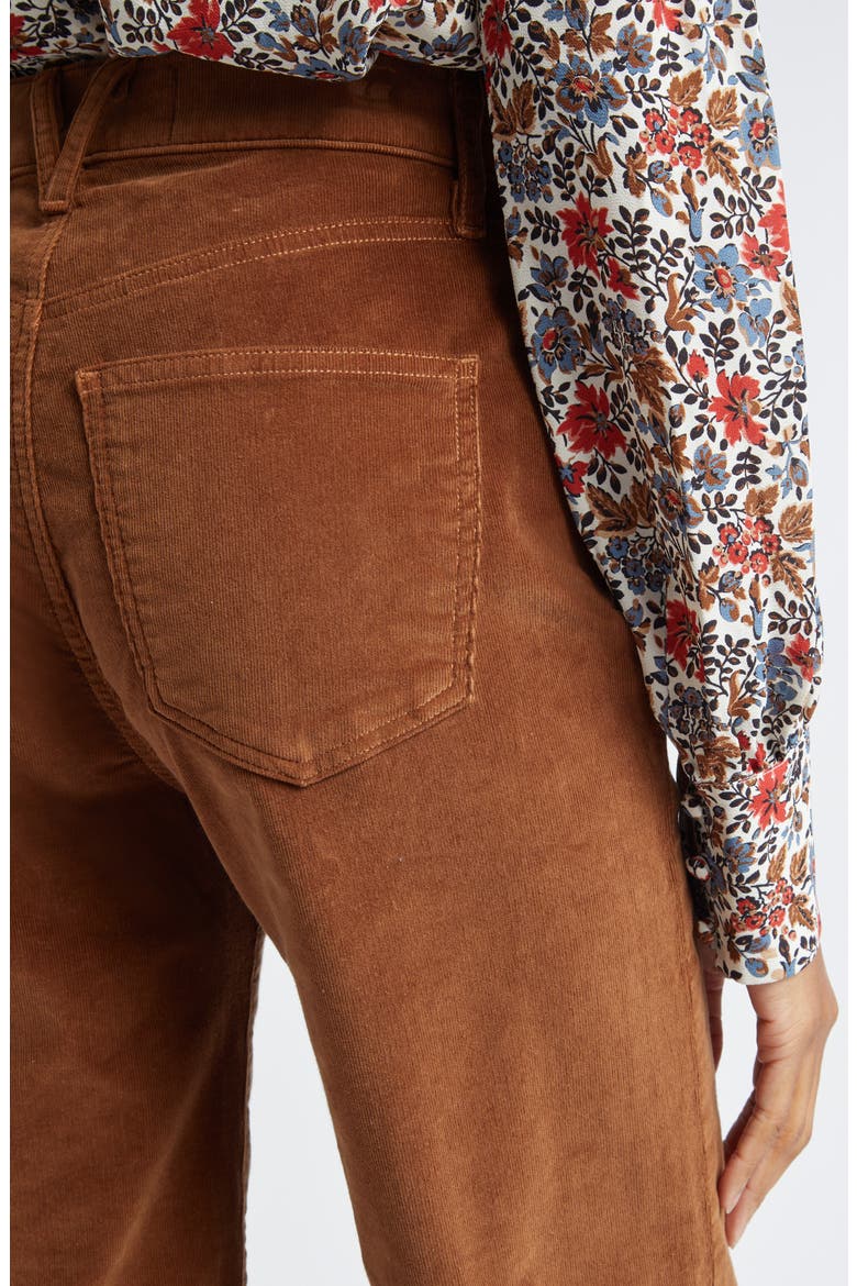Crosbie High Waist Wide Straight Leg Corduroy Pants, Alternate, color, DEEP OCHRE