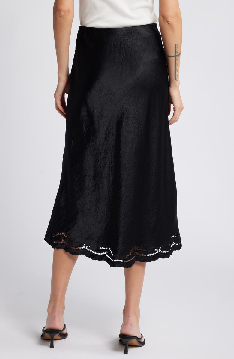 Rails Anya Ladder Stitch Inset Satin Midi Skirt, Alternate, color,