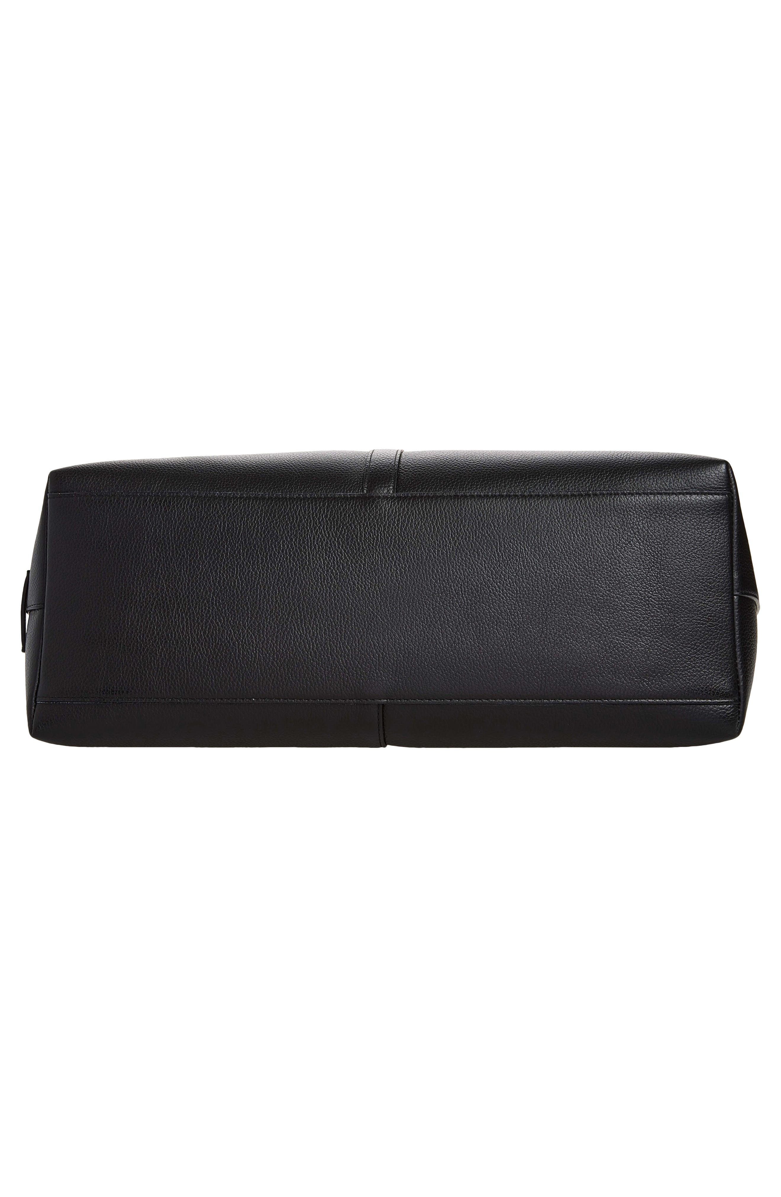 Kite Grain Leather Tote, Alternate, color, BLACK