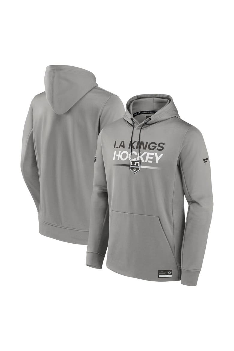Men's Fanatics Branded  Gray Los Angeles Kings Authentic Pro Pullover Hoodie, Main, color, Gray