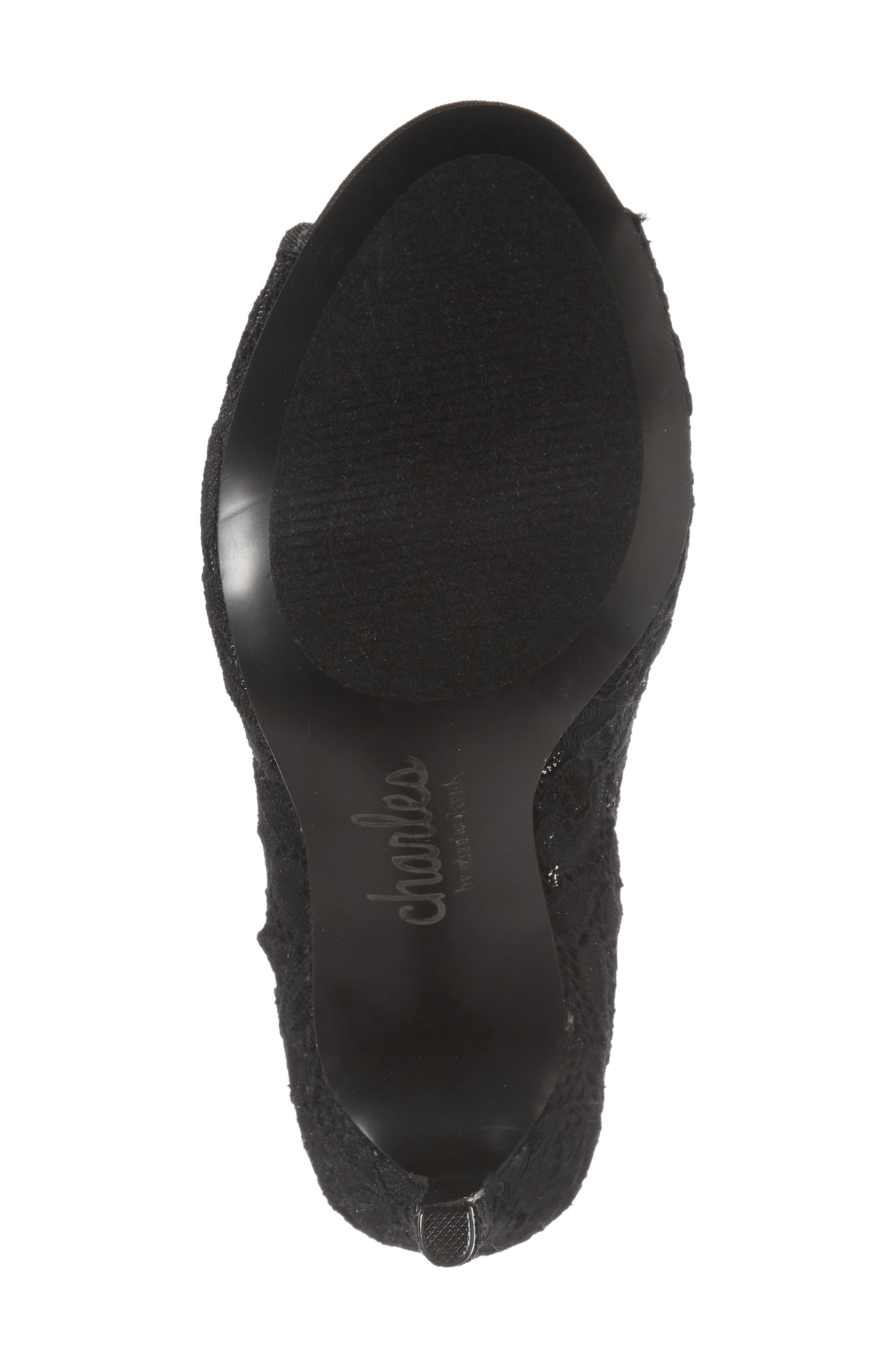 Imaginary Lace Sock Bootie, Alternate, color, BLACK FABRIC