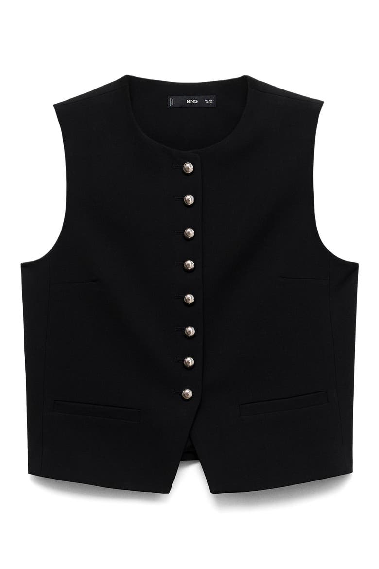 Gabo Vest, Alternate, color, BLACK