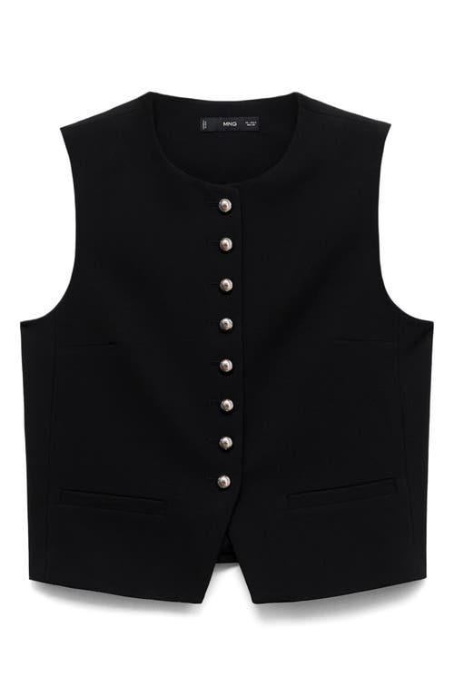 Mango Gabo Vest In Black