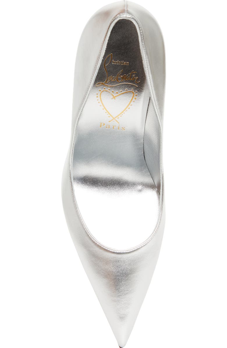 Christian Louboutin Miss Z Pointed Toe Pump, Alternate, color, Silver