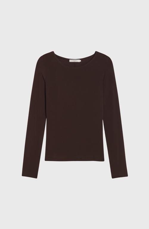Almina Concept Long Sleeve Boat Tee In Brown