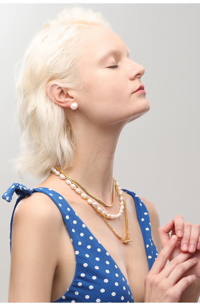 Classicharms Mera Baroque Freshwater Pearl Beaded Necklace, Alternate, color, 