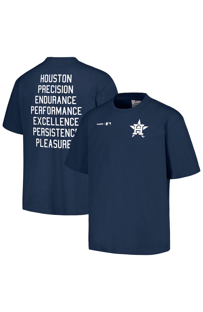 PLEASURES Men's PLEASURES Navy Houston Astros Precision T-Shirt, Main, color, Navy