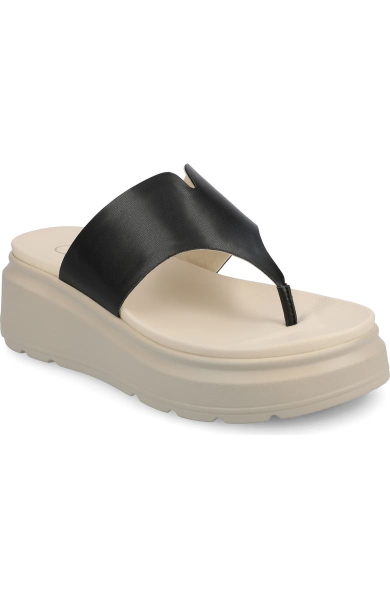 Journee Collection Carah Platform Wedge Sandal, Main, color,
