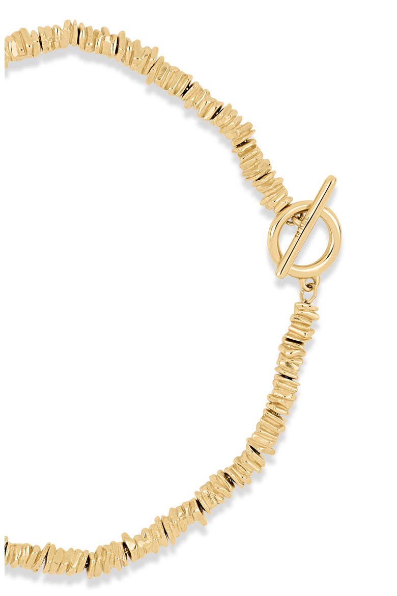 14K Gold Flat Beaded Line Bracelet (Online Trunk Show), Alternate, color, 14K YELLOW GOLD
