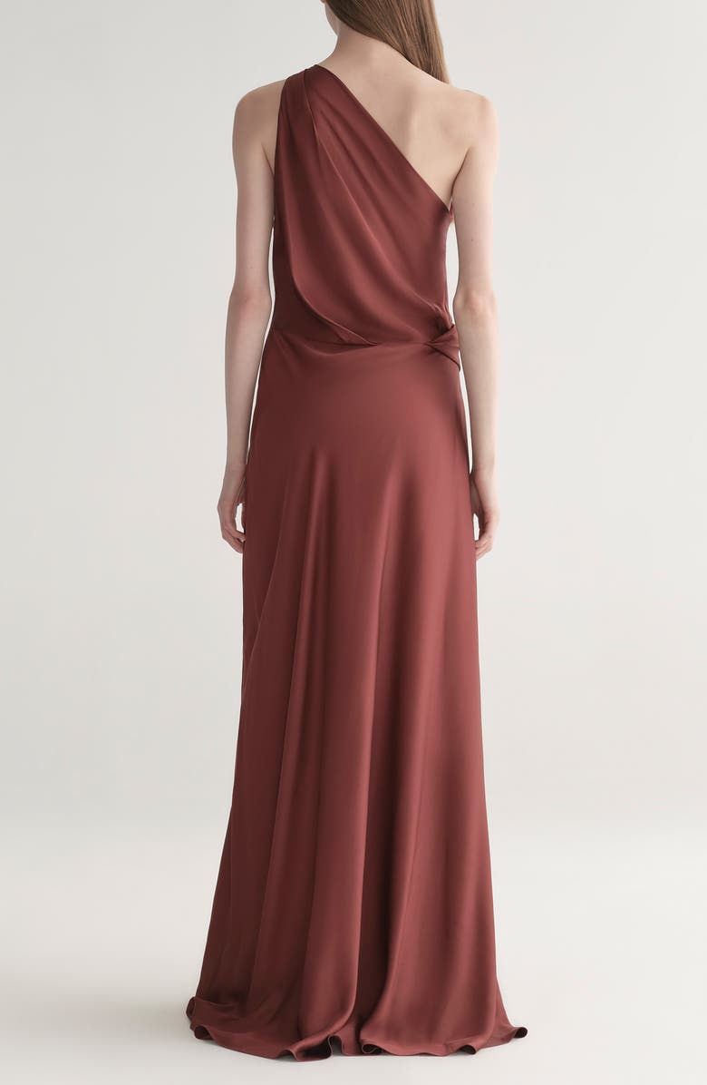 A.L.C. Aster One Shoulder Gown, Alternate, color, Black Cherry