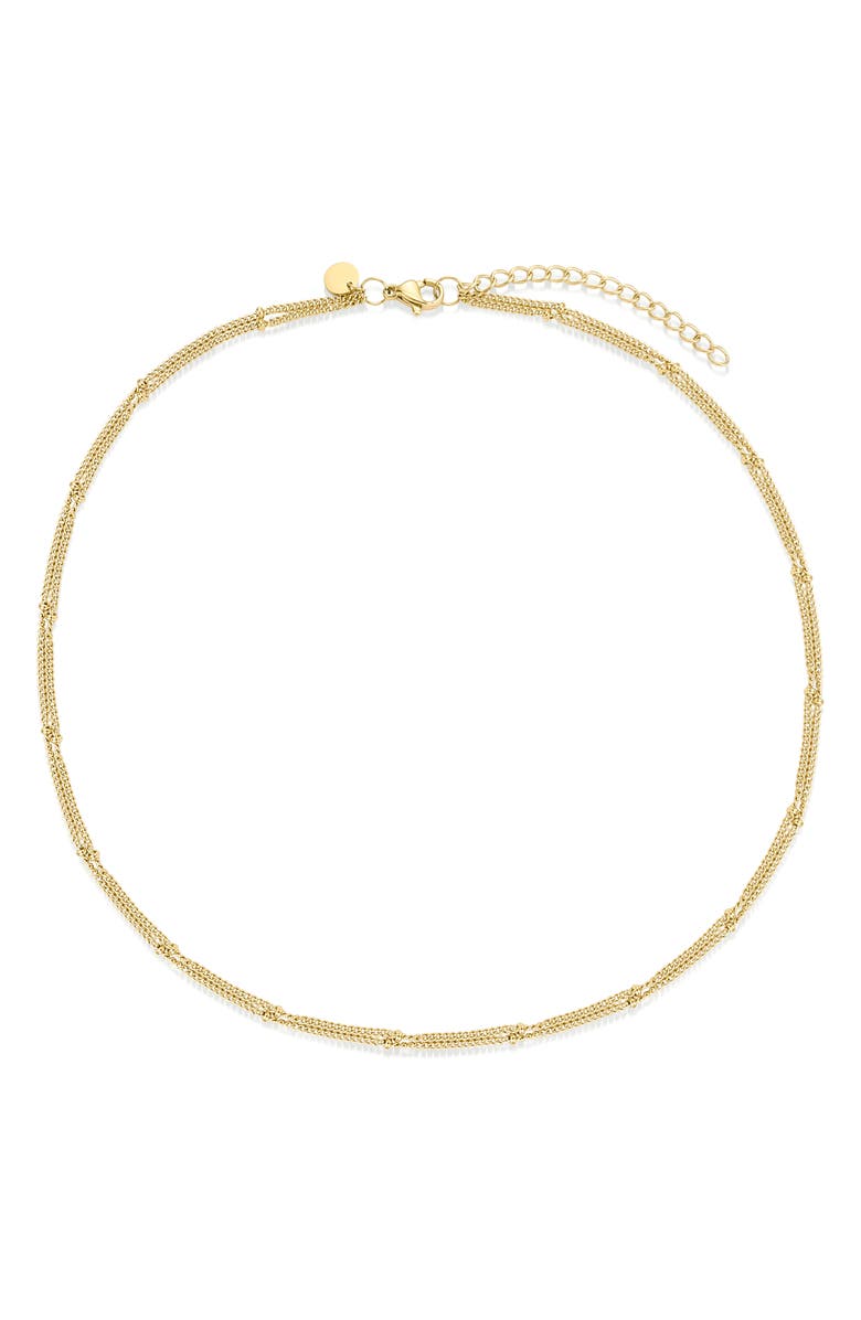 D.LOUISE Double Beaded Necklace, Main, color, Gold