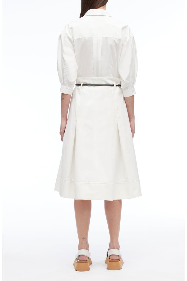 Origami Combo Midi Dress, Alternate, color, WHITE